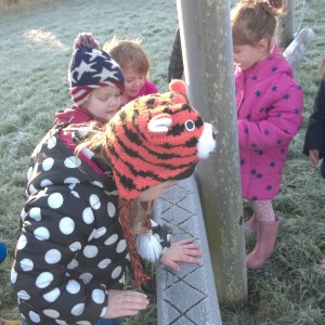 Making handprints in the frost